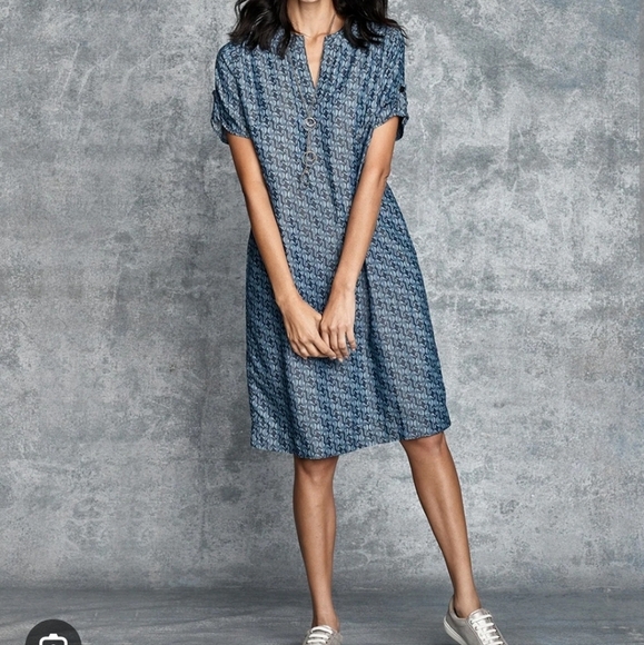 Chico's endless seahorses knee length beach vacation Bohemian dress - Picture 1 of 12